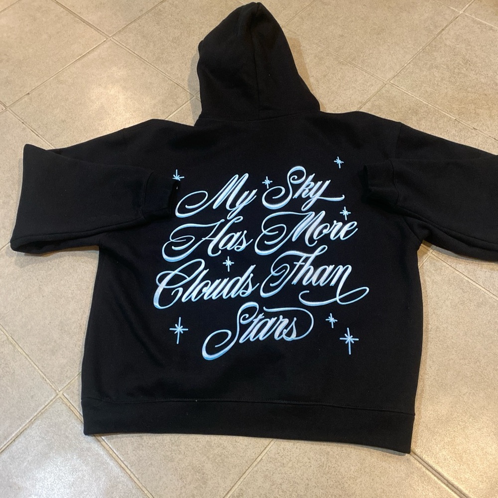 PacSun Black Hoodie with Blue Graphic - Picture 2 of 2